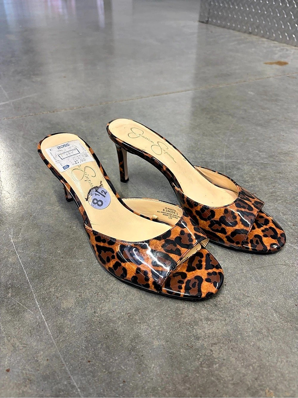 Jessica Simpson Rosotin Leopard Print Heels US 8